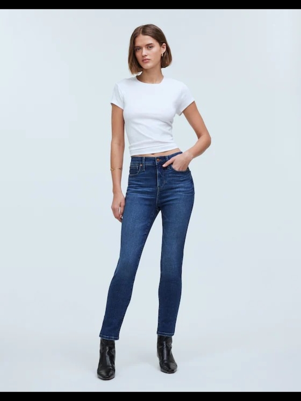 Madewell High-Rise Stovepipe Jeans in Comfort Stretch: TALL Edition - 28T